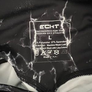 ECHT scrunch butt full length leggings - black lightening print